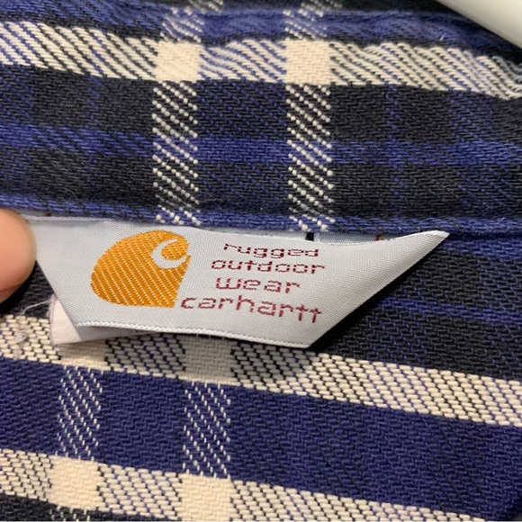 Carhartt Flannel Longsleeve Shirt Size Large - Picture 3 of 5